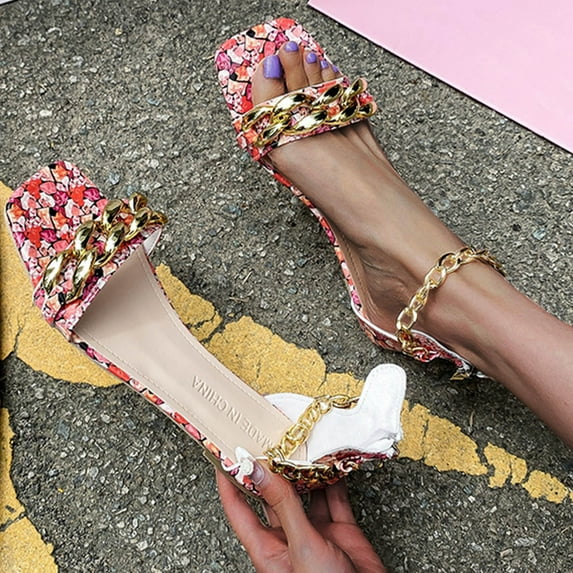 Anuirheih Slip on Sandals Women,Women's Flat Shoes Ladies Beach Sandals Summer Non-Slip Causal Slippers(Red)