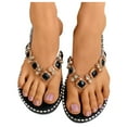 thumbnail image 1 of Anuirheih Slip on Sandals Women,Women's Ladies Crystall Flip Flop Casual Flat Shoes Sandals Slippers(Black), 1 of 9