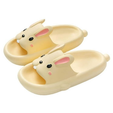 Anuirheih Clearance Slip on Sandals Women,Women's Slippers Super Soft Breathable Anti-Slip Bedroom Home Slippers(Yellow)