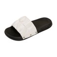thumbnail image 1 of Anuirheih Slip on Sandals Women,Women's Summer Casual Comfortable Slippers Fashion Beach Soft Sole Flat Slippers(White), 1 of 6