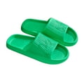 thumbnail image 1 of Anuirheih Clearance Slip on Sandals Women,Womens Mens Solid Color Slippers Super Soft Breathable Anti-Slip Bedroom Home Slippers(Green), 1 of 4