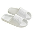 thumbnail image 1 of Anuirheih Clearance Slip on Sandals Women,Womens Mens Solid Color Slippers Super Soft Breathable Anti-Slip Bedroom Home Slippers(White), 1 of 4