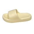 thumbnail image 1 of Anuirheih Slip on Sandals Women,Womens Mens Solid Color Slippers Super Soft Breathable Anti-Slip Bedroom Home Slippers(Yellow), 1 of 4