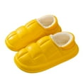 thumbnail image 1 of Anuirheih Clearance Slip on Sandals Women,Womens Mens Winter Slippers Slip-on Plush Warm Home Slippers Comfortable Slippers(Yellow), 1 of 3