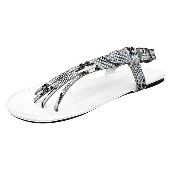 Anuirheih Slip on Sandals Women,Womens Sandals Flip Flops Clip Toe Clasp Flat-Bottom Side Hollow Fashion Sandals(White)