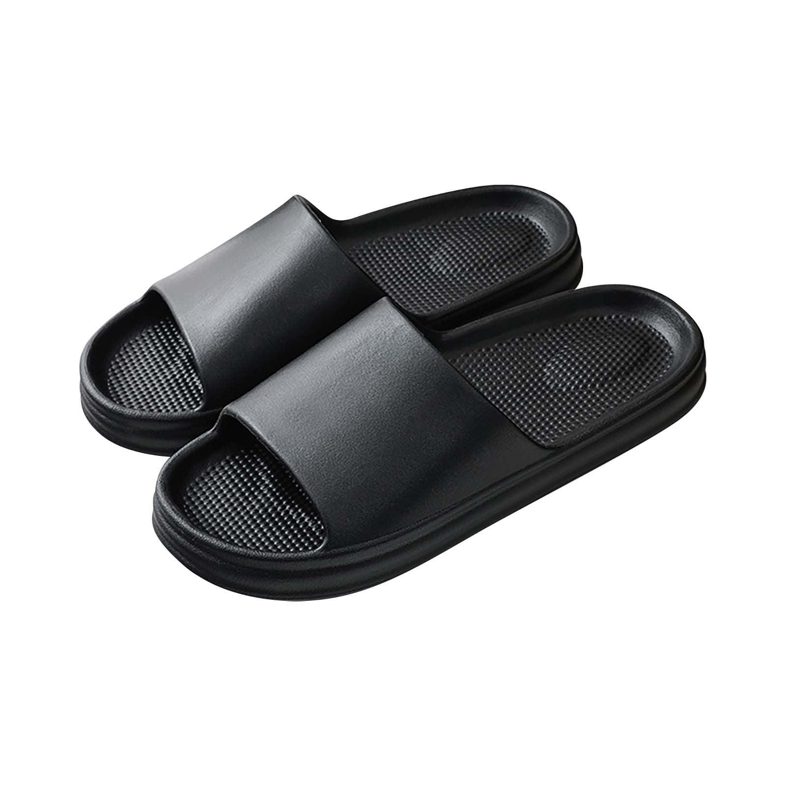 Cloud Slippers For Women & Men - Thick Cushioned Non-Slip Bathroom Sandals, Pillow Slippers For Shower & Home