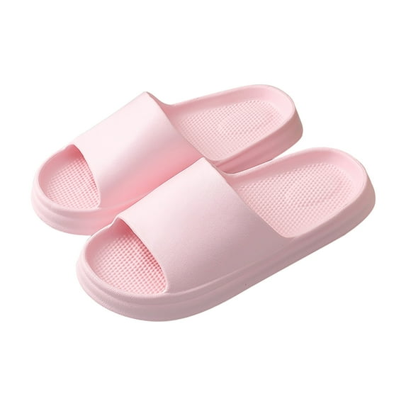 Anuirheih Cloud Pillow Slippers for Women and Men, No-Slip Quick Drying Shower Shoes, Thick Sole Men's Women's Slides, Super Soft Slides Shoes(Pink)