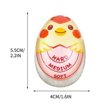 Anuirheih Color Changing Egg Timers, Egg Cooker for Hard Boiled Eggs Funny Chick Cooking Timer Color Change Observation Reminder(Light-Pink)