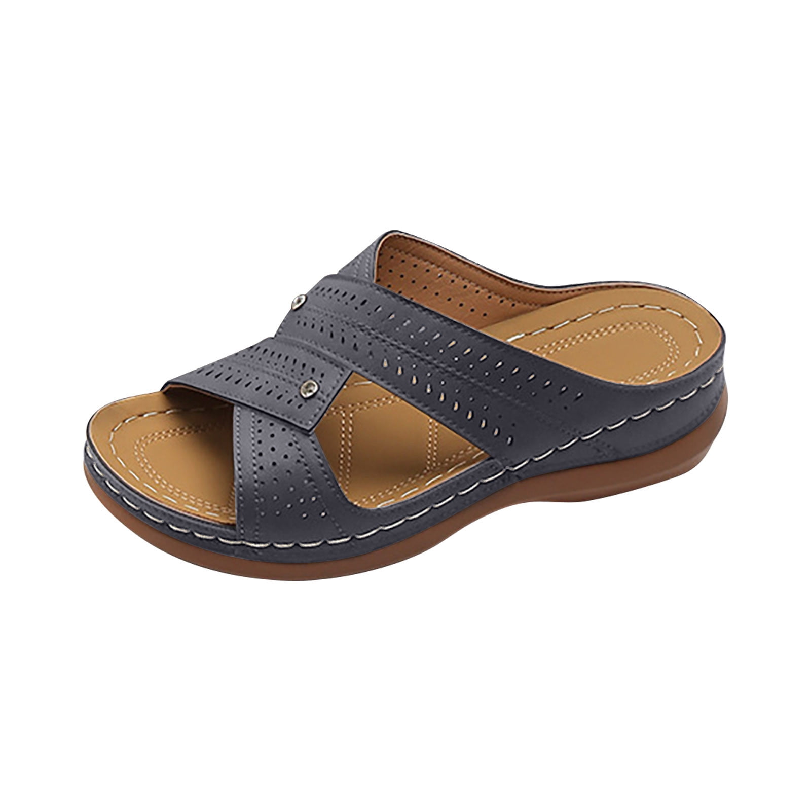 Crisscross Open Toe Wedge Sandals