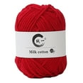 thumbnail image 1 of Anuirheih Crochet Yarn for Crocheting, Cotton Knitting Yarn Soft Yarn for Sweater, Hat, Socks, Baby, Solid Color, 25g, Machine Wash, 1 of 2