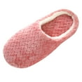 thumbnail image 1 of Anuirheih Cute Slippers for Women Indoor Outdoor Plush Warm House Slippers Soft Soled Bedroom Non-Slip Shoes Couple Winter(Red), 1 of 2