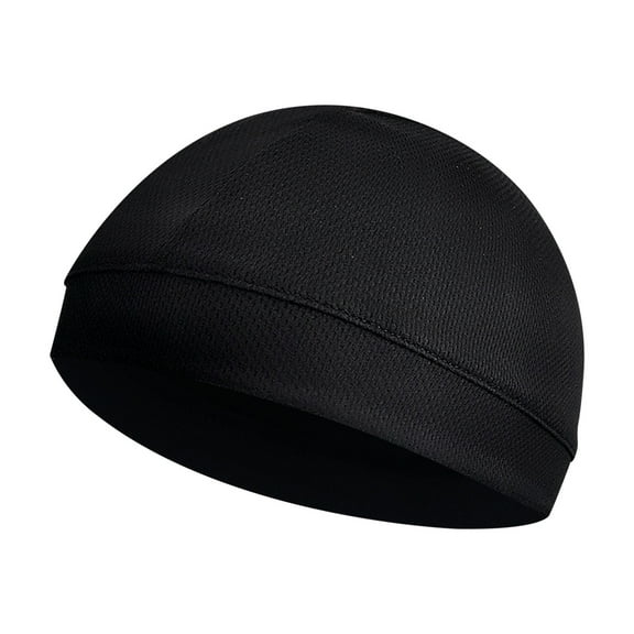 Anuirheih Cycling Skull Cap for Men Women, Cycling Motorcycle Helmet Liner, Sun Protection Sweat Cap for Running Hiking(Black)