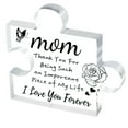 thumbnail image 1 of Anuirheih Daughter Gift from Mom Dad Acrylic Puzzle Plaque, Mothers Day Birthday Graduation Gifts for Daughter Desk Decorations Anniversary Wedding Card(4.1x4.1inch), 1 of 4