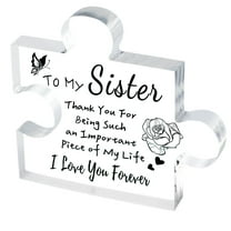 Anuirheih Daughter Gift from Mom Dad Acrylic Puzzle Plaque, Mothers Day Birthday Graduation Gifts for Daughter Desk Decorations Anniversary Wedding Card(4.1x4.1inch)