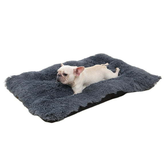 Anuirheih Dog Bed Medium Size Dog, Removable and Washable Thickened Non-slip Dog Mat Washable Soft Dog Blankets for Large Dogs (27.5x19.7x4.4inch,Dark Gray)