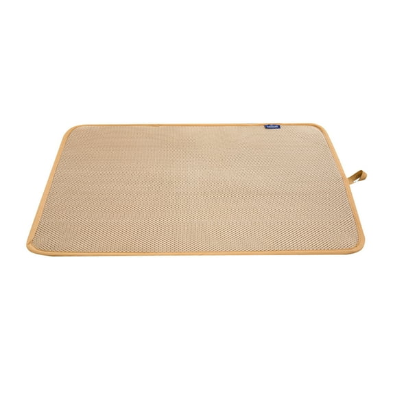 Anuirheih Dog Ice Mat,Non-harmful Gel Self Ice Pads, Leakproof Scratch Durability Ice Bed Mattress For Dogs Cats Home & Travel In Hot Summer,21.7x17.8inch,Brown