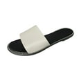 thumbnail image 1 of Anuirheih Flatform Sandals for Women, Non-Slip Comfortable Slip on Dress Summer Sandals Beach Shoes Women(White F）, 1 of 3