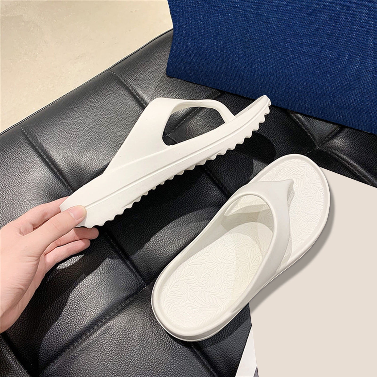 Anuirheih Flip Flops for Women, Lightweight Thicken Sole Pillow ...