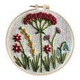 thumbnail image 1 of Anuirheih Flower Embroidery Kit for Beginners Adults Cross Stitch Kits with Plant Patterns and Instructions Craft Kits for Adults with Hoops,Threads and Needles, 1 of 4