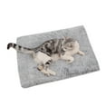 thumbnail image 1 of Anuirheih Heated Cat Bed, Soft Warm Mattress for Sleeping Washable Non-slip Self-heating Pet Dog Pad for Medium Size Dog Small Cats and Dogs(Gray,24x18inch), 1 of 8