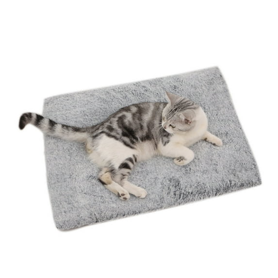 Anuirheih Heated Cat Bed, Soft Warm Mattress for Sleeping Washable Non-slip Self-heating Pet Dog Pad for Medium Size Dog Small Cats and Dogs(Gray,24x18inch)
