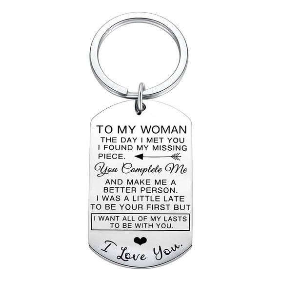 Anuirheih Keychain for Car Keys, TO MY MAN/WOMAN Key Chains for Women Cute Birthday Gifts Keychain Accessories for Men