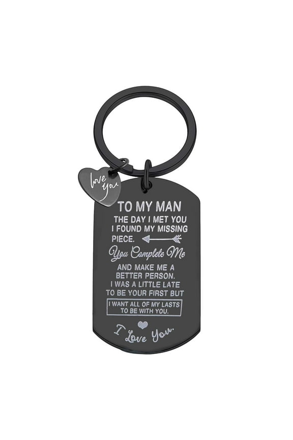 Anuirheih Keychain for Car Keys, TO MY MAN/WOMAN Key Chains for Women Cute Birthday Gifts Keychain Accessories for Men