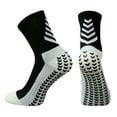 thumbnail image 1 of Anuirheih Men's Soccer Socks Anti Slip Grip Pads for Football Basketball Sports Shock Absorption Grip Socks,1 Pair(Black), 1 of 2