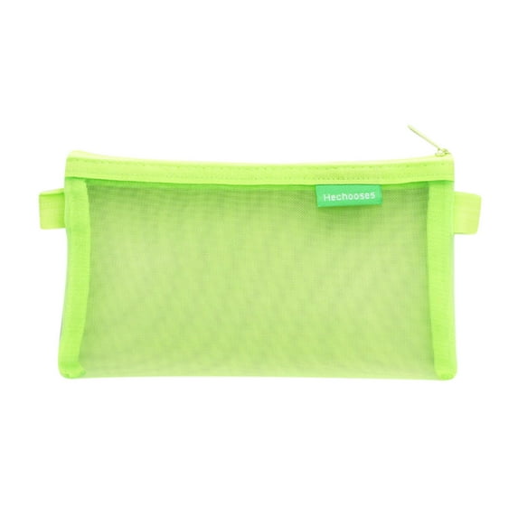 Anuirheih Pen Bag, Blank Canvas Zipper Pouch for DIY Craft, Pencil Case Makeup Bags with Colored Zipper Cosmetic Bag Travel Bags(8.1X4.7inch,Green)