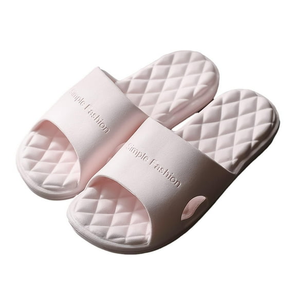 Anuirheih Pillow Slippers for Women and Men, Shower Sandals Comfy Cushioned Soft Thick Sole Bathroom Bath Slippers(Pink)