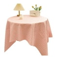 thumbnail image 1 of Anuirheih Round Tablecloth, 55inch Washable Table Cover for Wedding Party Dining Banquet Restaurant, Light-Pink, 1 of 9