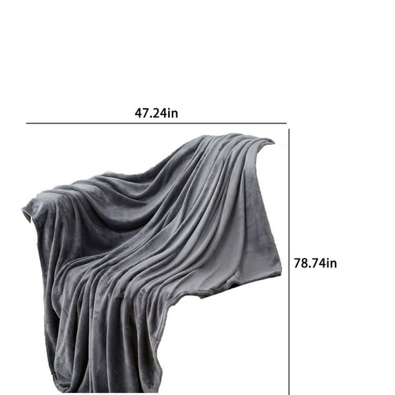 Anuirheih Soft Plush Throw Blanket for Couch, Warm Cozy Velvet Flannel Blanket for All Seasons Lightweight Blanket for Sofa Bed (78.7x47.3inch,Gray)