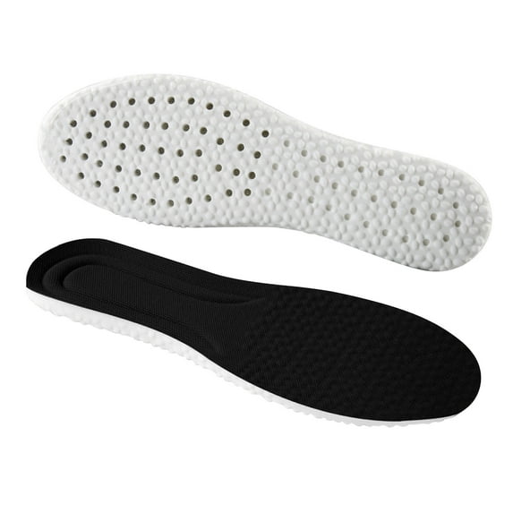 Anuirheih Sport Massaging Insoles for Men Women, Orthotic Support Inserts for Sneakers, Shock Absorption Super Soft Elastic Insoles(a Pair, Black,XL)