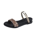 thumbnail image 1 of Anuirheih Summer Ladies Shoes Casual Women's Sandals Roman Beach Sandals Sandals Women (Rose Gold), 1 of 3