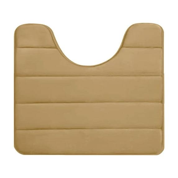 Anuirheih Toilet Bath Mat U-Shaped, Soft Thick Memory Foam Bathroom Rug, Non-Slip,Machine Wash(16x20inches)