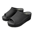 thumbnail image 1 of Anuirheih Wedge Sandals for Women, Open Toe Sandals Wedges Thick Bottom Slope Heel Beach Shoes(Black), 1 of 6