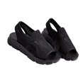 thumbnail image 1 of Anuirheih Woman Sandals Thick Bottom Fish Mouth Washable Sport Sandals Mesh-Knit Open-Toe Soft-Sole Sandals Sandals Women (Black), 1 of 5
