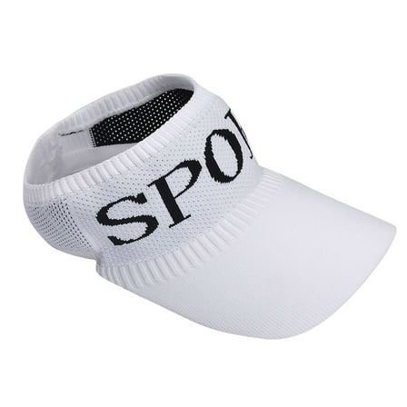 Anuirheih Women's Outdoor Sports Baseball Cap Beathable Long Brims Knitted Hollow Top Sunhat(White)