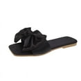 thumbnail image 1 of Anuirheih Women's Slippers Sandals Slide with Cute Bow Casual Sandal Flat Open Toe Slides Women(Black), 1 of 5