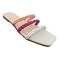 thumbnail image 1 of Anuirheih Women's Summer Fashion Open Head Hollowed Out Color Flat Slippers Sandals Women Clearance(White), 1 of 4