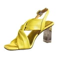thumbnail image 1 of Anuirheih Women's Summer Sandals Fashion Open-toe Strap High Heels Sandals Women (Yellow), 1 of 3
