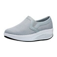 thumbnail image 1 of Anuirheih Women's Walking Shoes Breathable Wedge Sock Sneakers Slip On Lightweight Shoes Comfort Platform Sneakers(Gray), 1 of 9