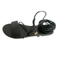 thumbnail image 1 of Anuirheih Womens Summer Fashion Sandals Lace-Up Solid Color Flat Casual Sandals Sandals Women (Black), 1 of 6