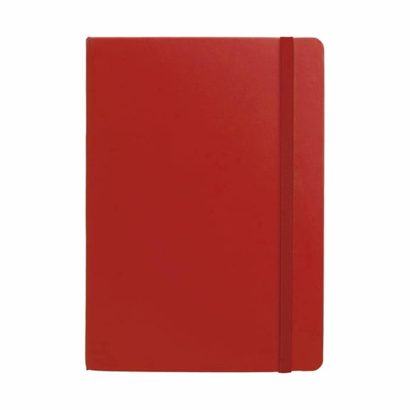 Anupam Fluct Ruled Journal, A5, 160 Pages, 100 GSM, PVC Cover, Acid-Free Paper, Elastic Closure, Red