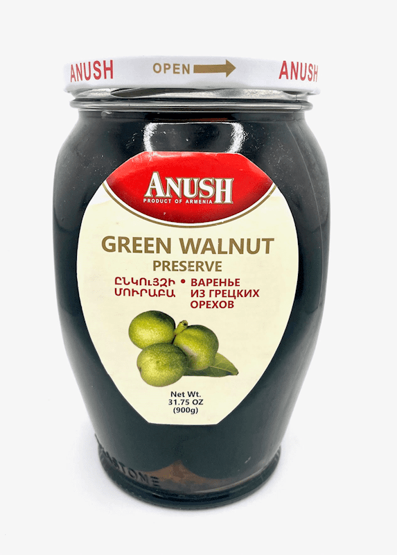 Anush Green Walnut Preserve 900G Authentic Armenian Jam With Young Green Walnuts, Jar Of Sweet