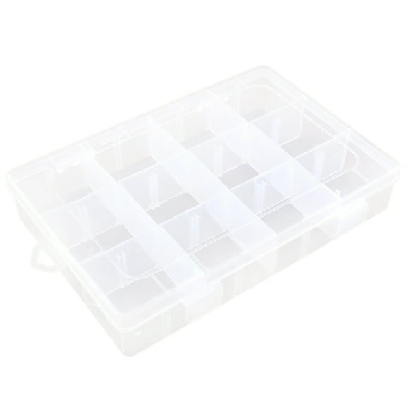 Anvazise 12 Grids Transparent Compartment Parts DIY Display Box Case Storage Container