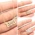 thumbnail image 1 of Anvazise 1980-2019 Birth Year Number Charm Pendant Stainless Steel Chain Necklace Jewelry Silver 2006, 1 of 13