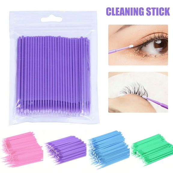 Anvazise 200Pcs Cotton Swab Disposable Easy to Use Good Craftsmanship Eyelash Extension Micro Swab for Home Blue