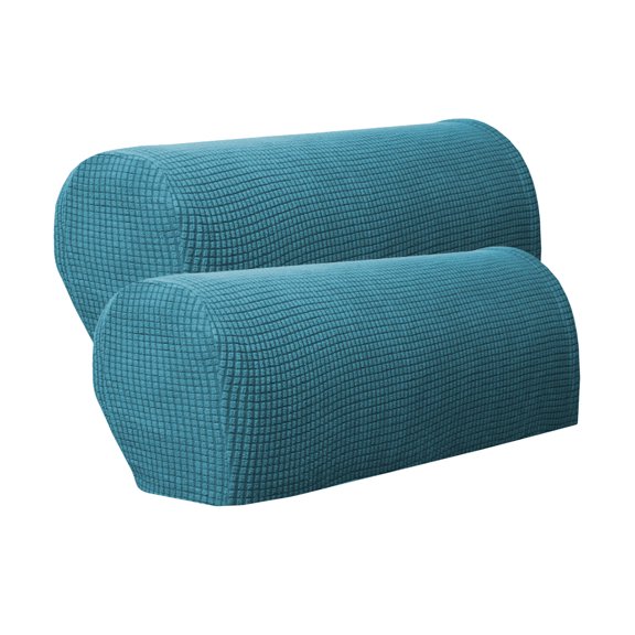 Anvazise 2Pcs Furniture Sofa Armrest Cover Couch Chair Arm Case Mat Removable Protector Lake Blue One Size