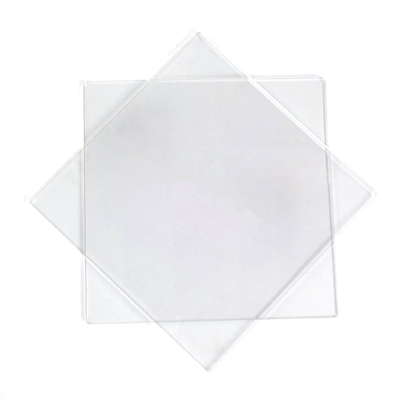 Anvazise 2Pcs Non-Stick Square Acrylic Cake Disks Set Baking Serving Buttercream Disks Set Kitchen Tool